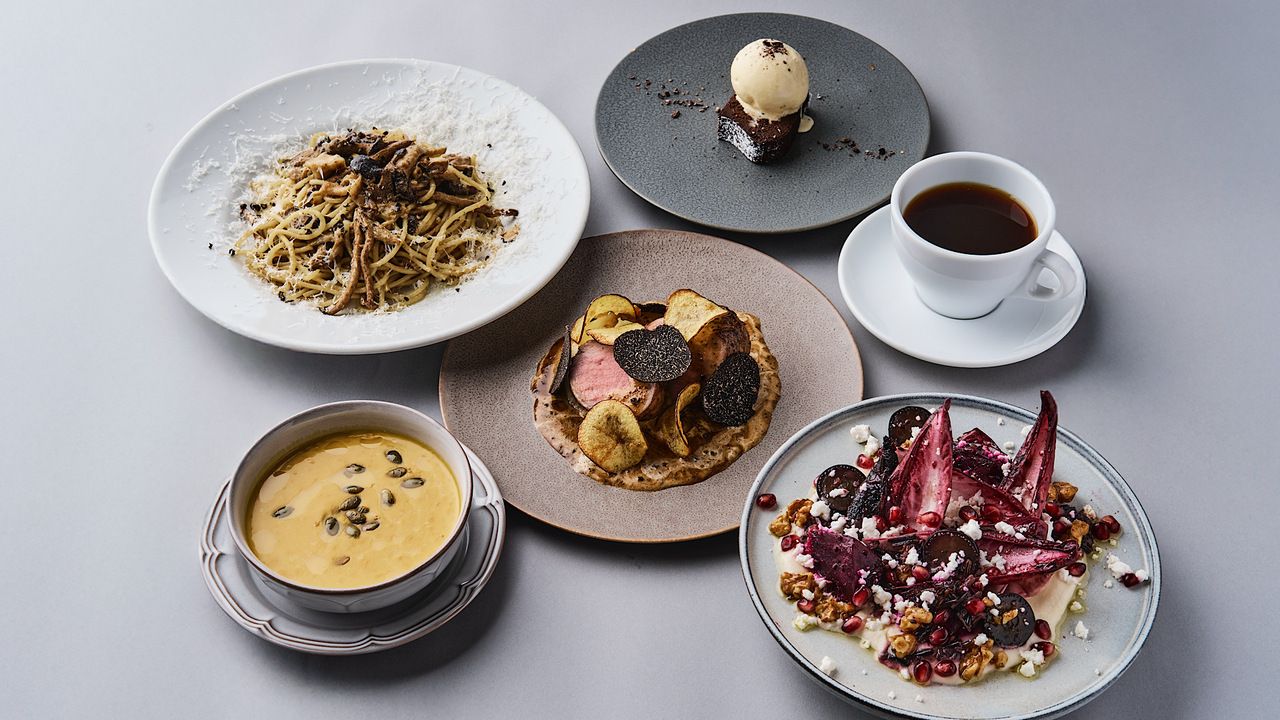 [PREMIUM DINNER COURSE] Exclusive to our Shinjuku location — five luxurious seasonal dishes, including pasta and a main