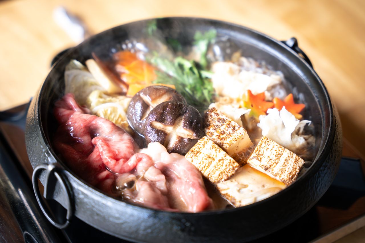 Wagyu: Finest Japanese black Wagyu beef sukiyaki