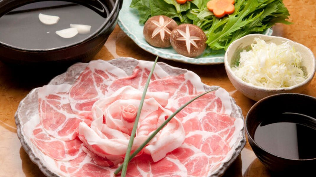 Pork shabu‑shabu hot pot (made with Kanagawa Yamayuri Pork )