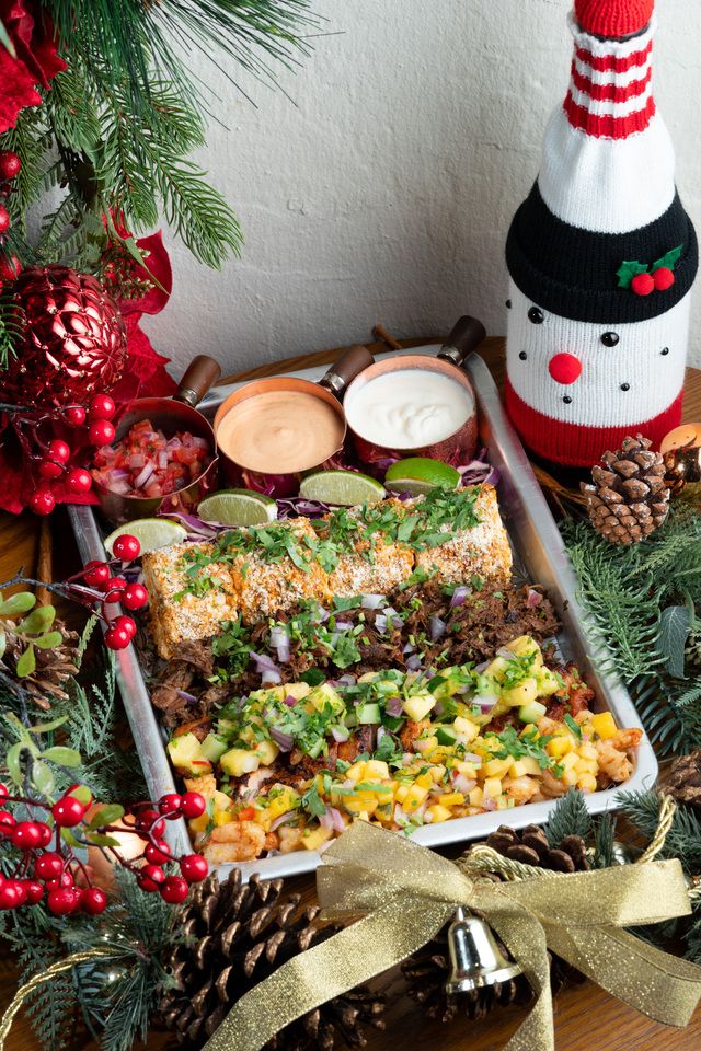 Christmas Taco Meat Platter