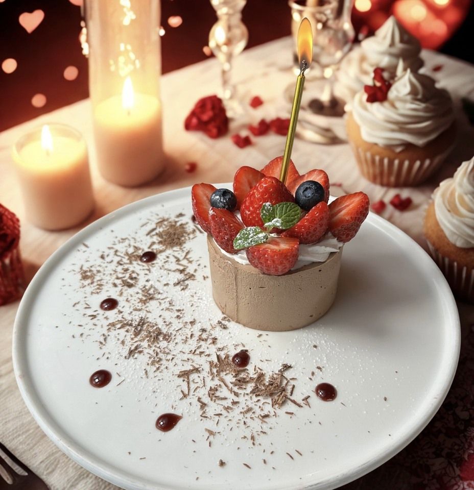 [Valentine's Day Course] Limited-time plan featuring charcoal-grilled young chicken steak and oven-baked pizza with sweet and sour chocolate mousse cake