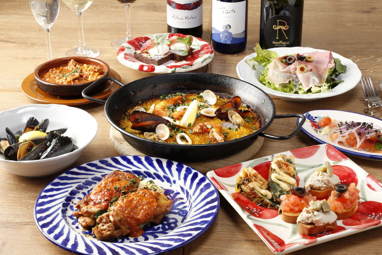 【Menú la pinta】シーフードやスペインワインなど3時間飲み放題 全7皿10品