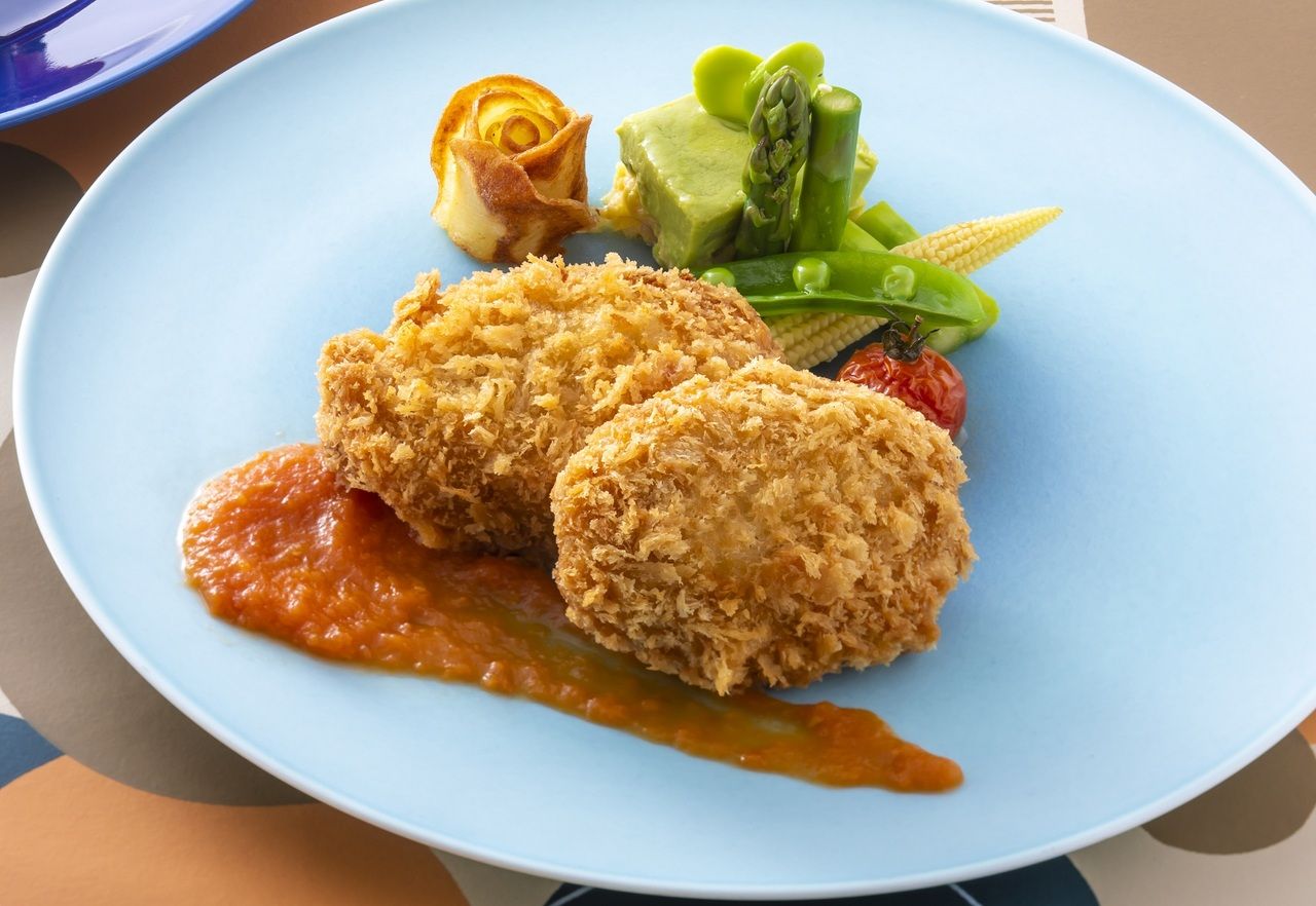 神户西式午餐B：奶油可乐饼