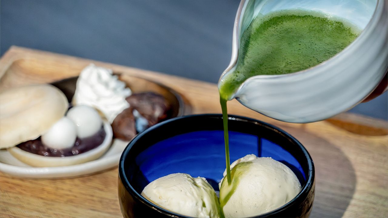 MATCHA Affogato (Ice Cream topped with MATCHA green tea)