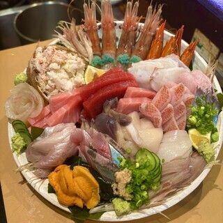 【需提前一天预约】精选18种时令新鲜鱼类，尽享北海道的美味。