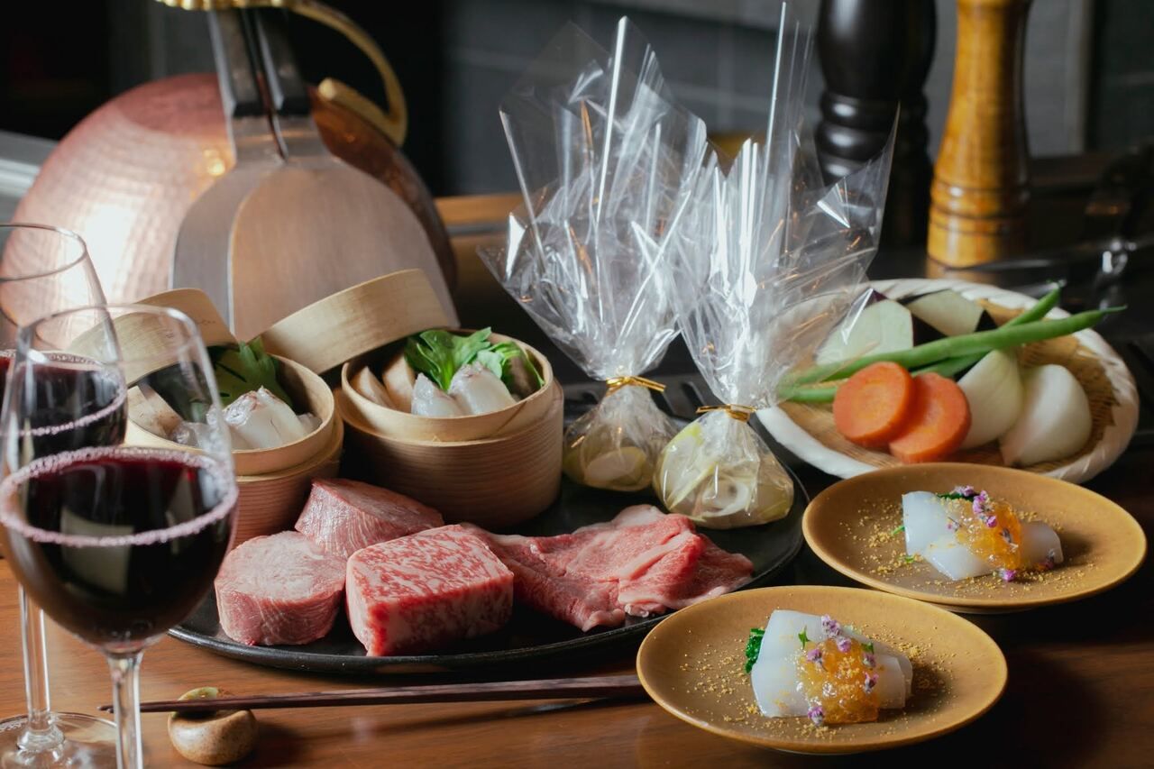 【LUNCH】 Seasonal course featuring seasonal vegetables and Wagyu beef – 9 courses total