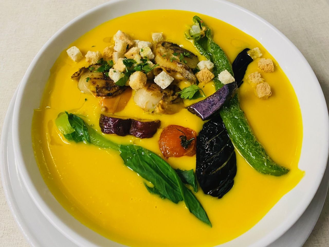 Today's soup lunch (with salad, bread, coffee or tea)