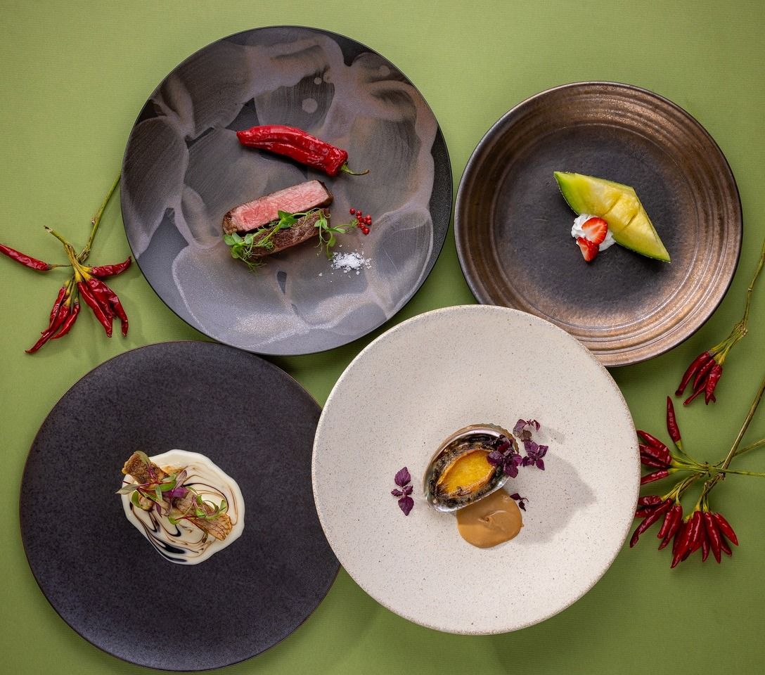 Abalone and Japanese Black Beef Lunch Course