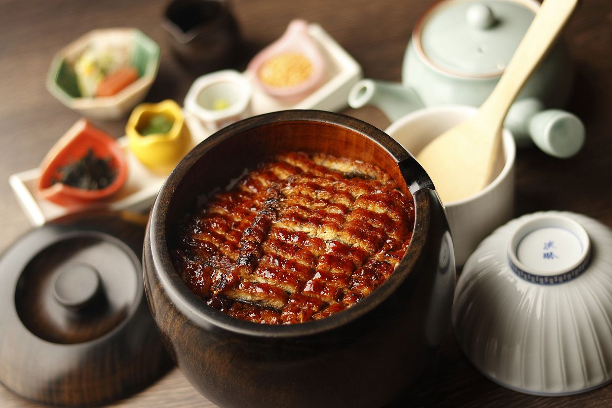 Saryōzen — Unagi Hitsumabushi (grilled eel over rice)