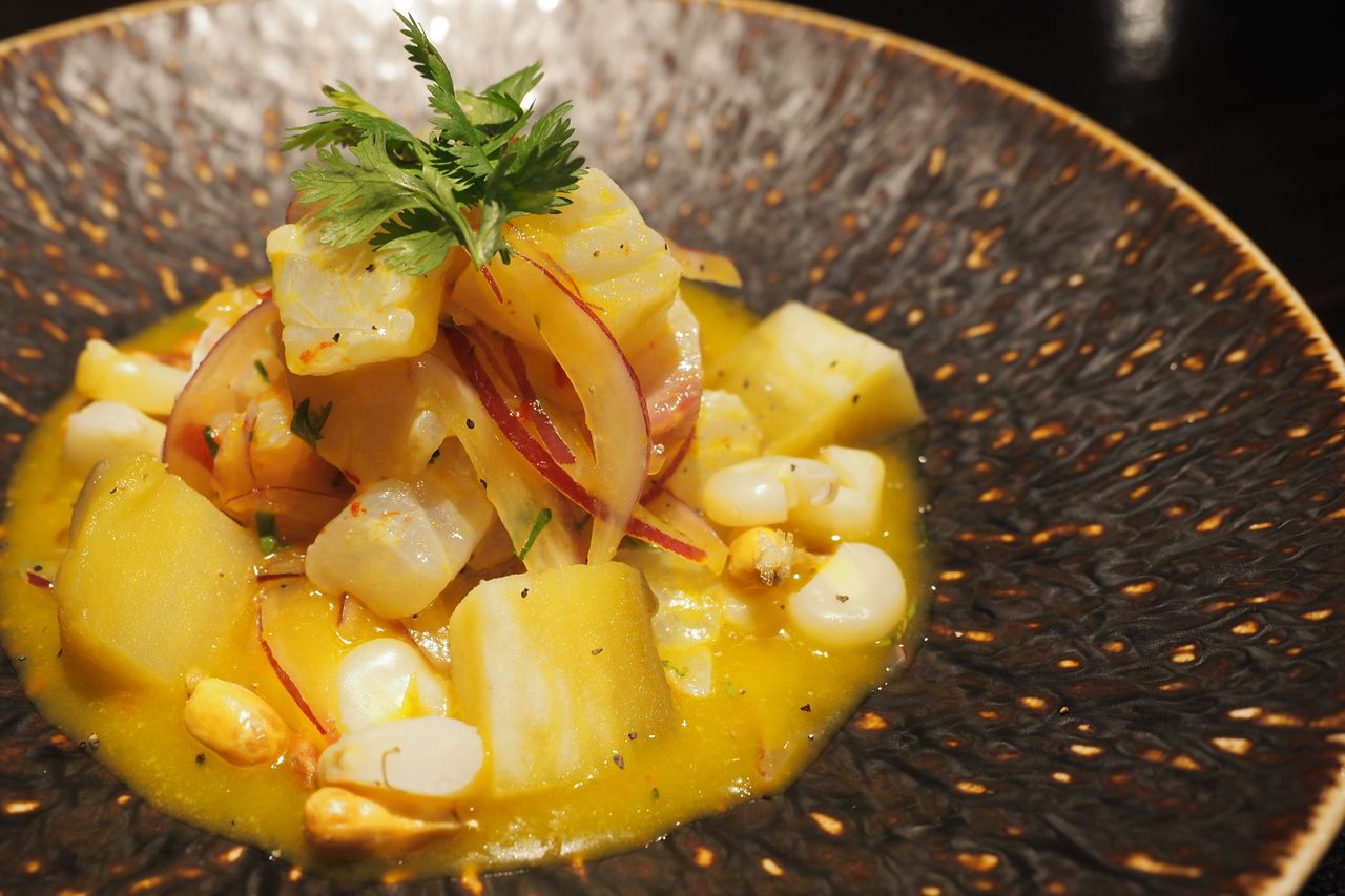 페루의 전통 미니 점심 코스