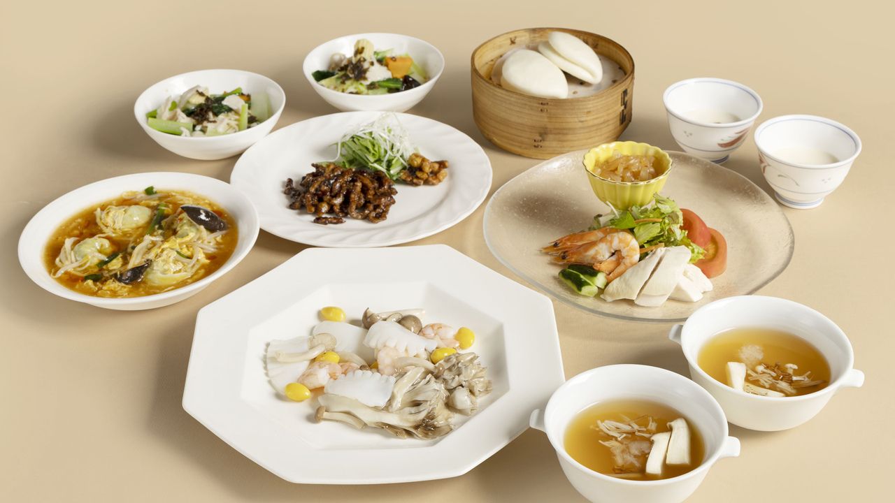[Lunch] Higashiyama course 7 dishes including 4 kinds of cold dishes,  mini shark's fin soup, and beef