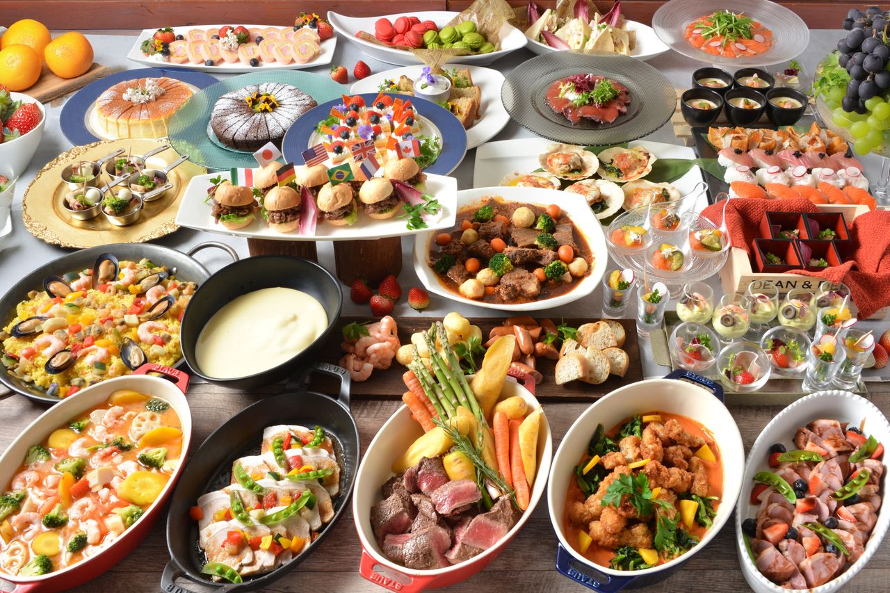 【窗口保證】50多種自助餐！享受時令風味和現場廚房！