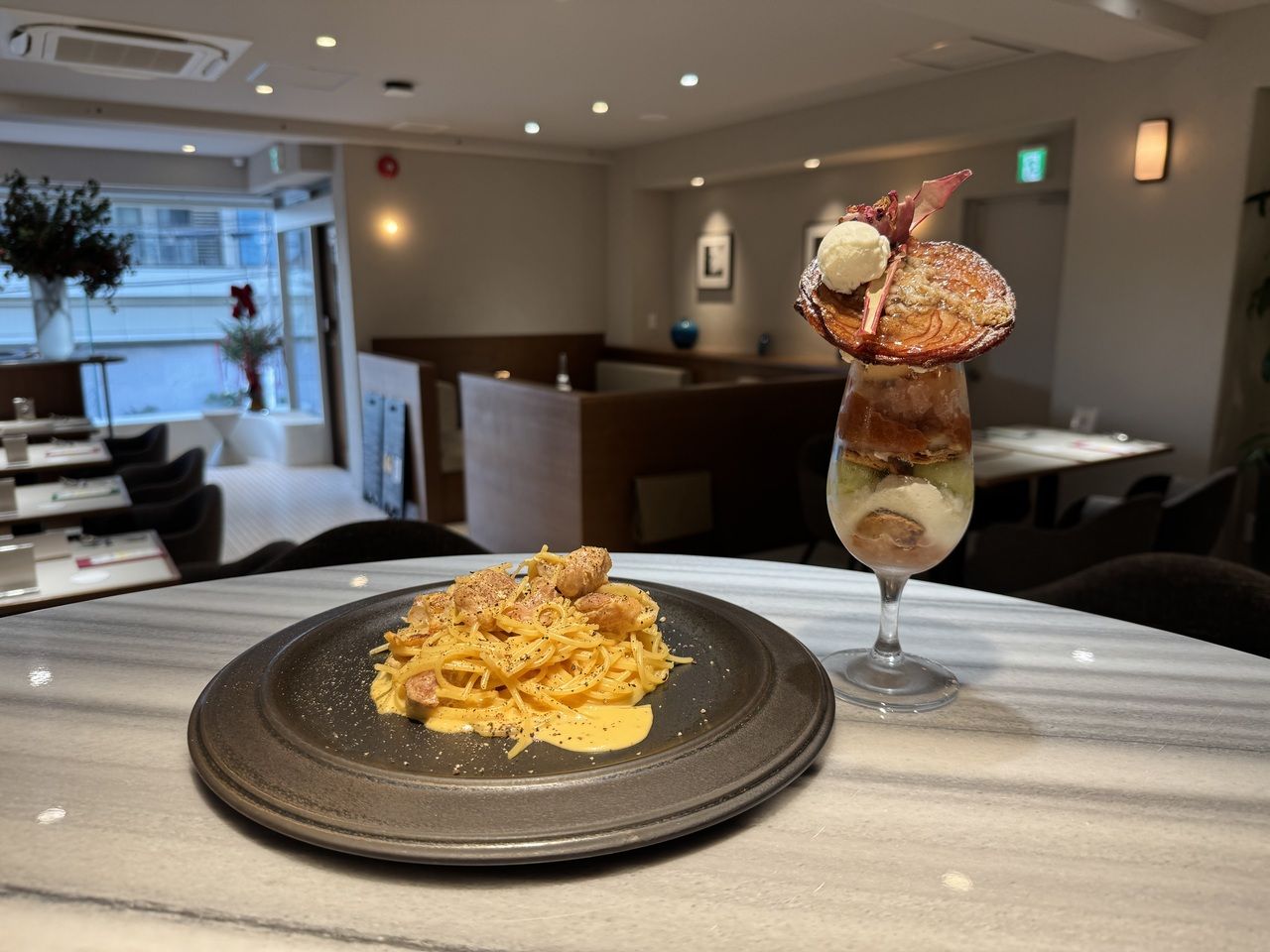 Set parfait dan separuh pasta