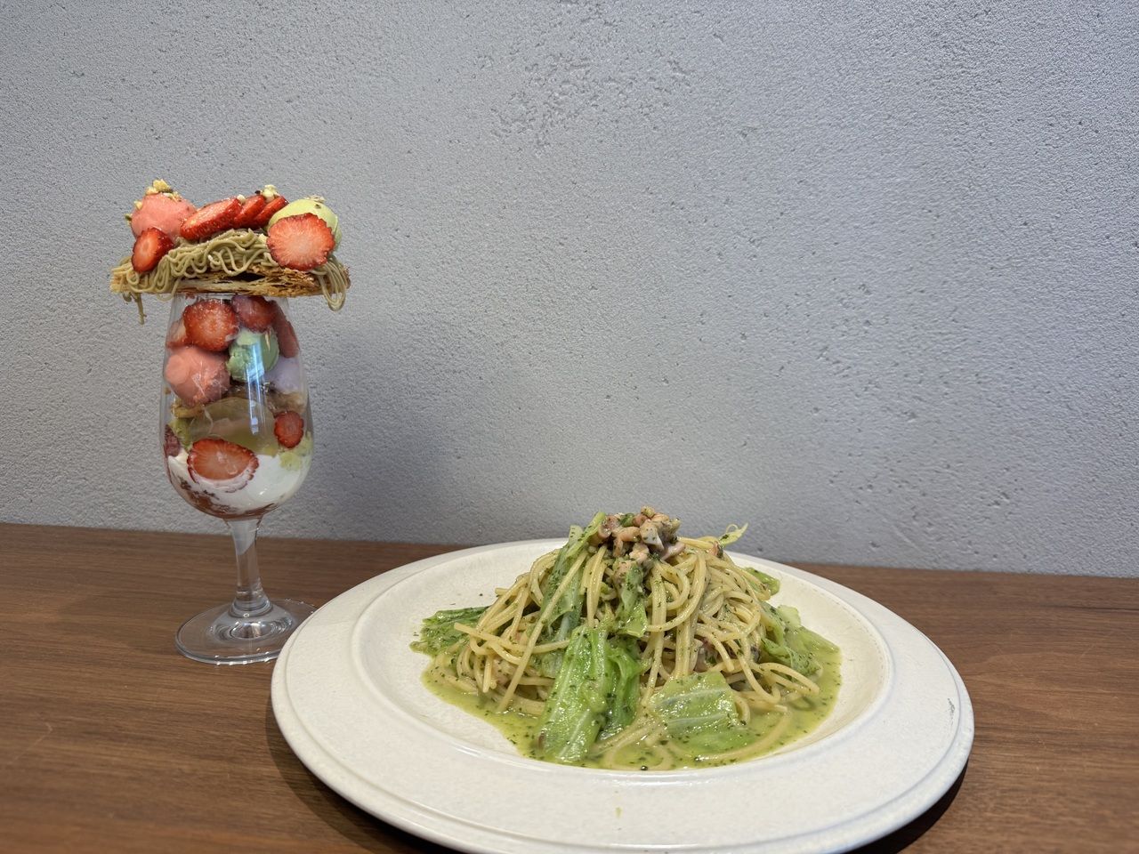 凍糕和半份義大利麵食套裝