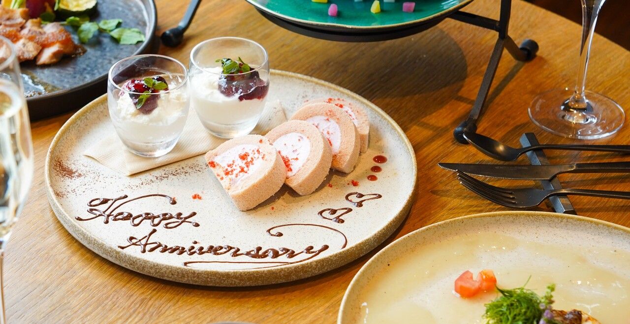 【3段スタンドのランチコース】パスタやデザート全9品＋ドリンクバー＆メッセージプレート