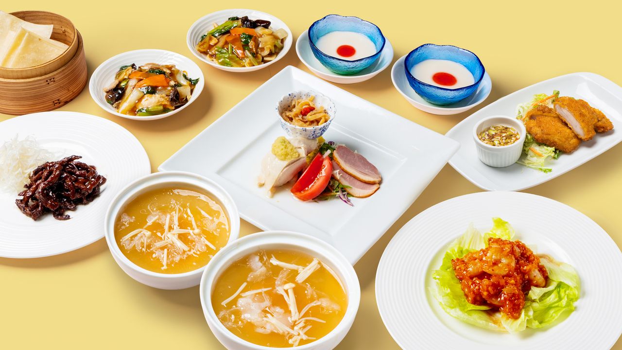 【官方 最低價保證】町中式套餐＋120分鐘暢飲（最後點餐90分鐘）— ¥7,000 ⇒ 提前一天預訂享¥6,000！包含7道菜，如糖醋排骨、味噌牛肉炒可麗餅包等。