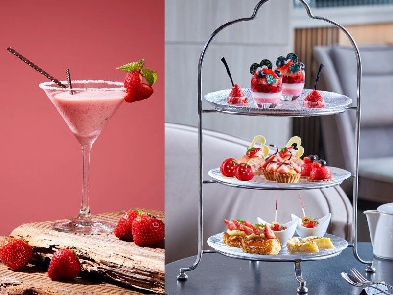 [13:00-17:00] 1/1-2/28★ 10% off the "Strawberry Afternoon Tea Set" with one strawberry cocktail, available only on our website