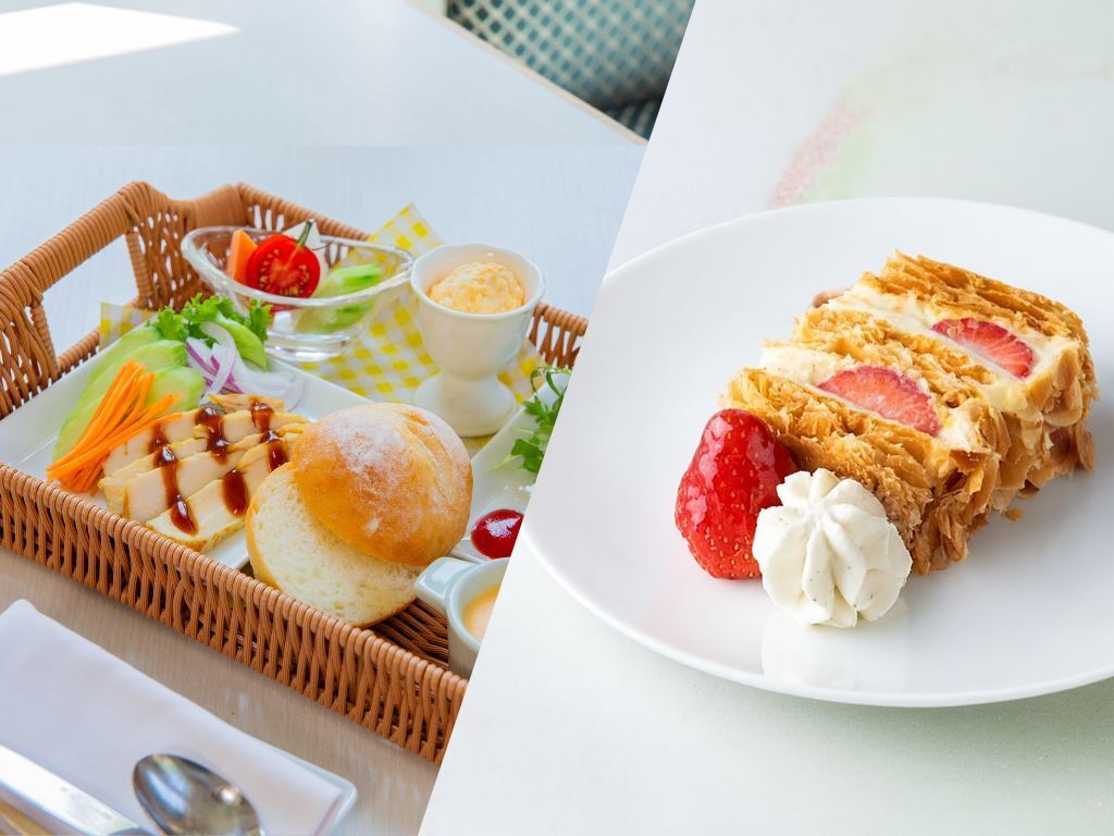 Basket Lunch (Awaji Chicken Teriyaki) + Strawberry Half Mille-feuille Set