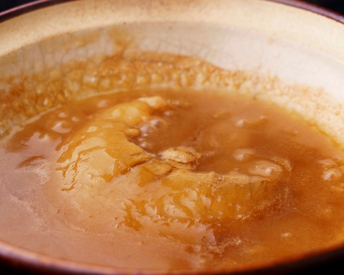 Seasonal ingredients and shark fin course