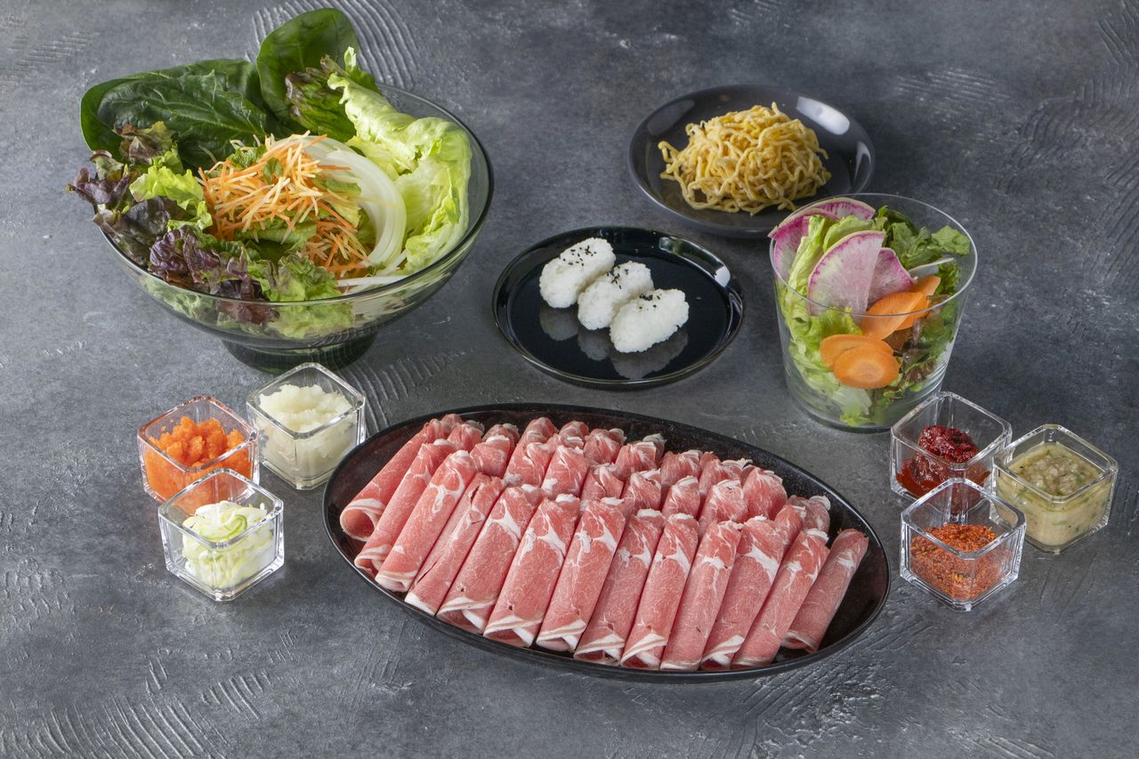 Menu Shabu-Shabu d'agneau Ginjo [120 minutes à volonté]