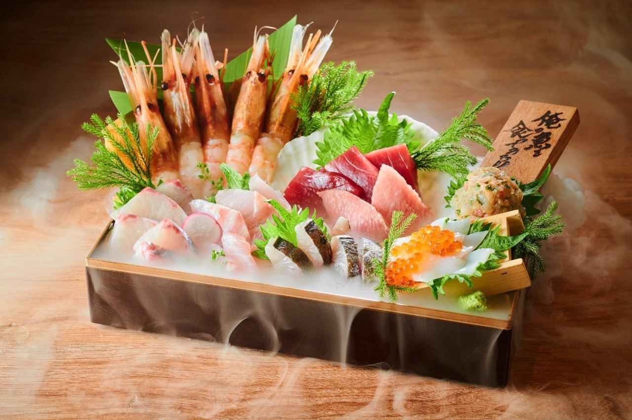 【2日前までのご予約で1000円割引!!】ダントツ人気★名物玉手箱も楽しめる満足度120％【一期一会コース】飲み放題付税込5000円