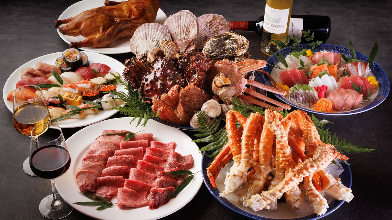 [Luxury Buffet] <150-minute limit> Grilled meat & Japanese, Western, and Chinese buffet with over 150 dishes including king crab + all-you-can-drink alcohol