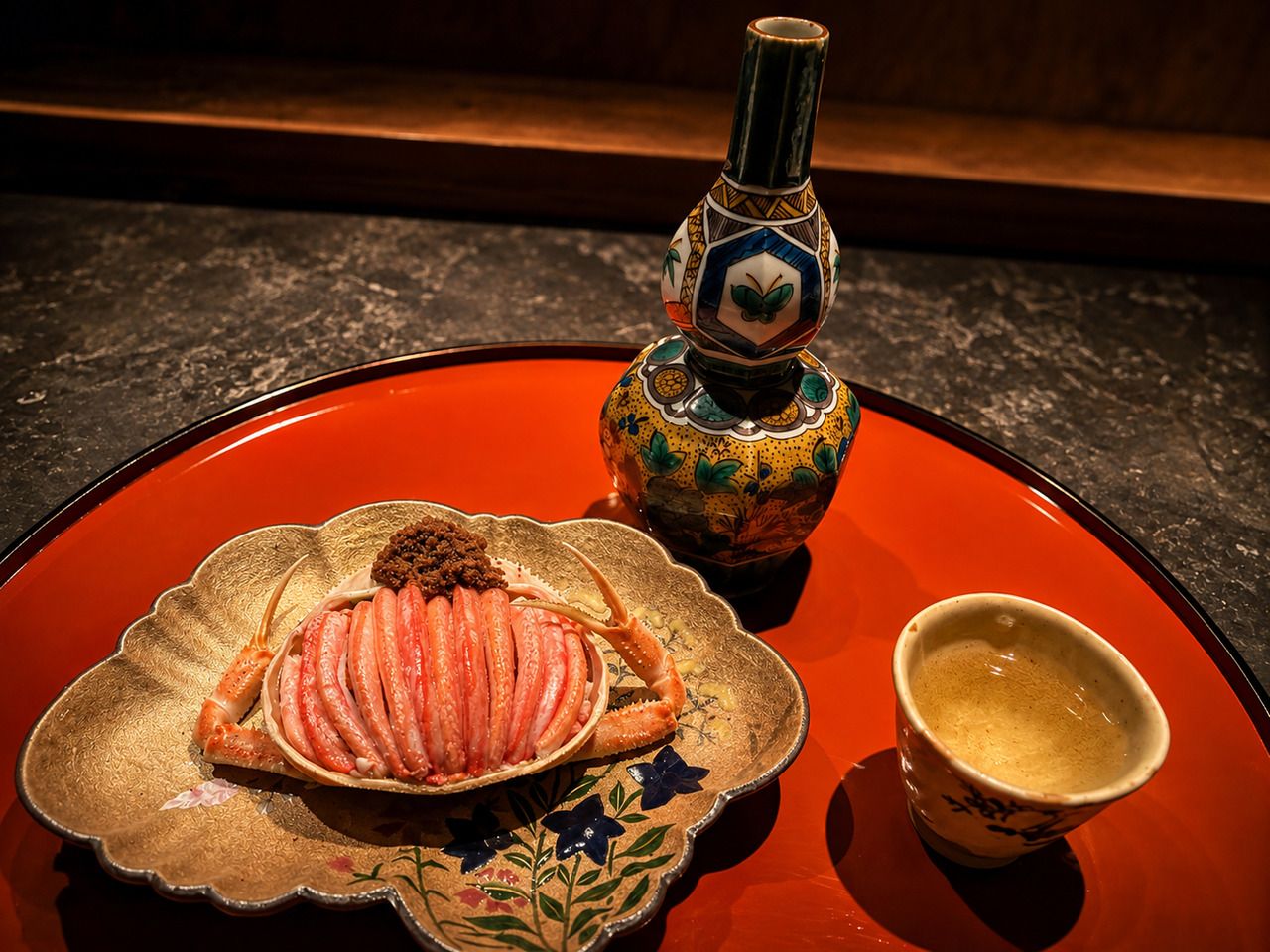 Special Course to Enjoy Snow Crabs – Paired with Sake