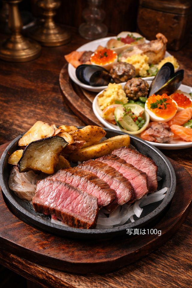 ⭐︎ Kobe beef lean steak 150g course | Includes luxurious assorted appetizers and dessert