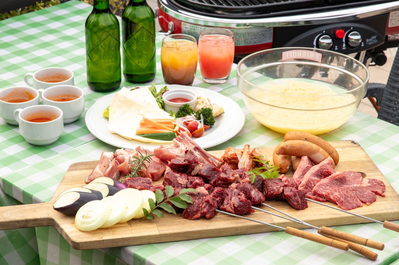 【BBQ BASICプラン】ボリューム満点・流し素麺もできる！飲み放題付き！手ぶらBBQ！