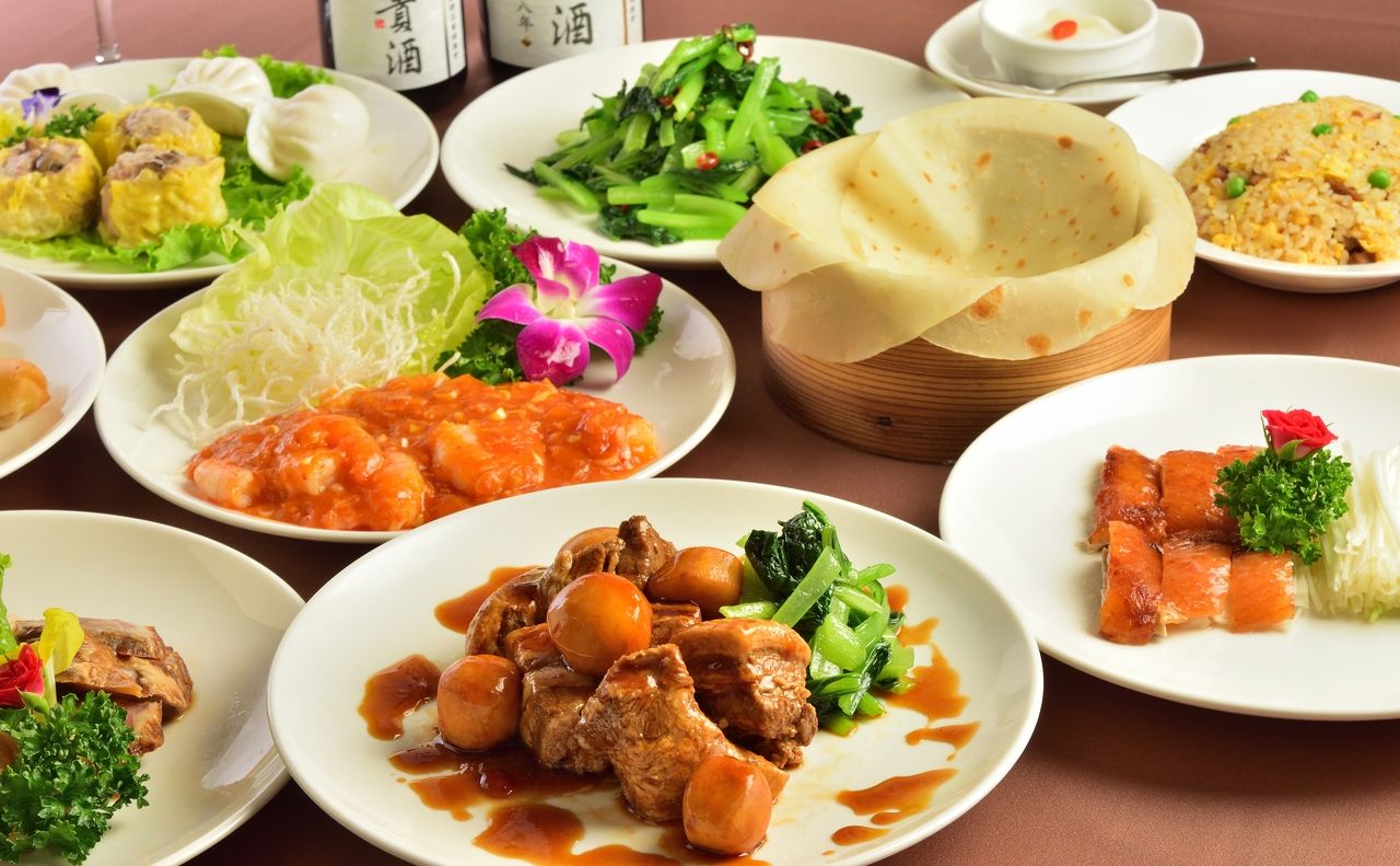 [Food only 4,000 yen] We offer our proud "Tianjin duck", as well as classic Chinese dishes such as fried chicken with sweet and sour sauce and Shanghai fried noodles <7 dishes in total> [Botan]