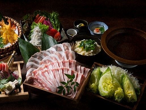 ～黄金出汁～豚の出汁しゃぶしゃぶコース　6000円