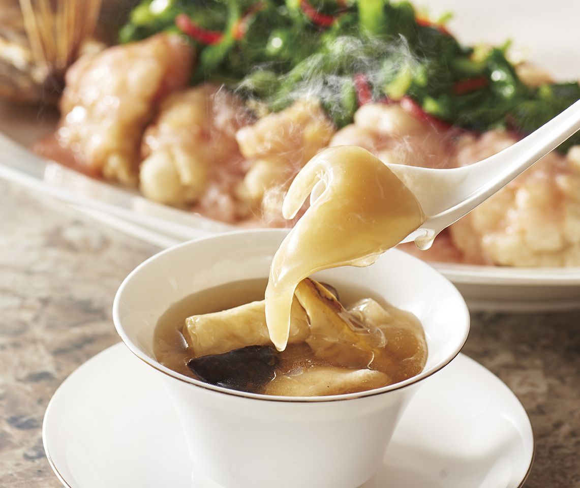 【法要】　東天紅名菜ふかひれ 鮑をじっくり煮込んだ熱々スープがメインのコース全９品＋献杯ドリンク付き