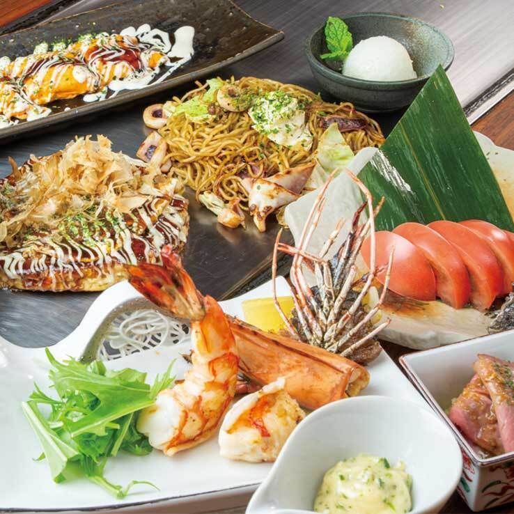 Enjoy the classic popular "Naniwa Course" <8 dishes> *Food only*