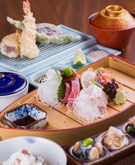 Japanese  Teishoku(Set Meal) with  dessert