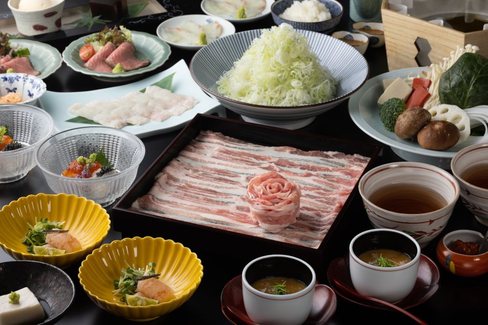 【午餐】【官網獨家優惠】【榿山特產豬肉】涮涮鍋懷石料理「京」12,000日元→11,500日元