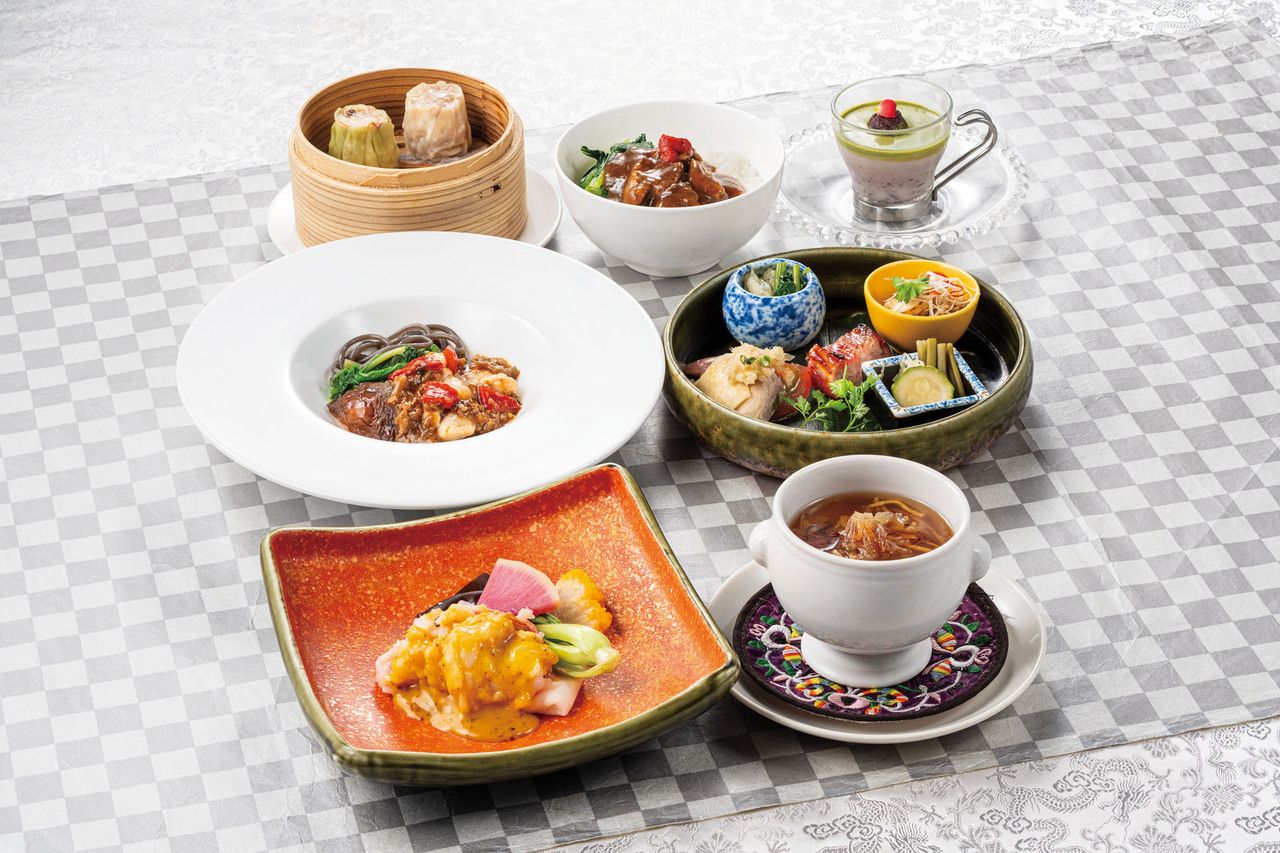 【周コース】フカヒレ、大海老、蒸し点心など料理7品（個々盛）お料理のみ　8,000円(税込) 