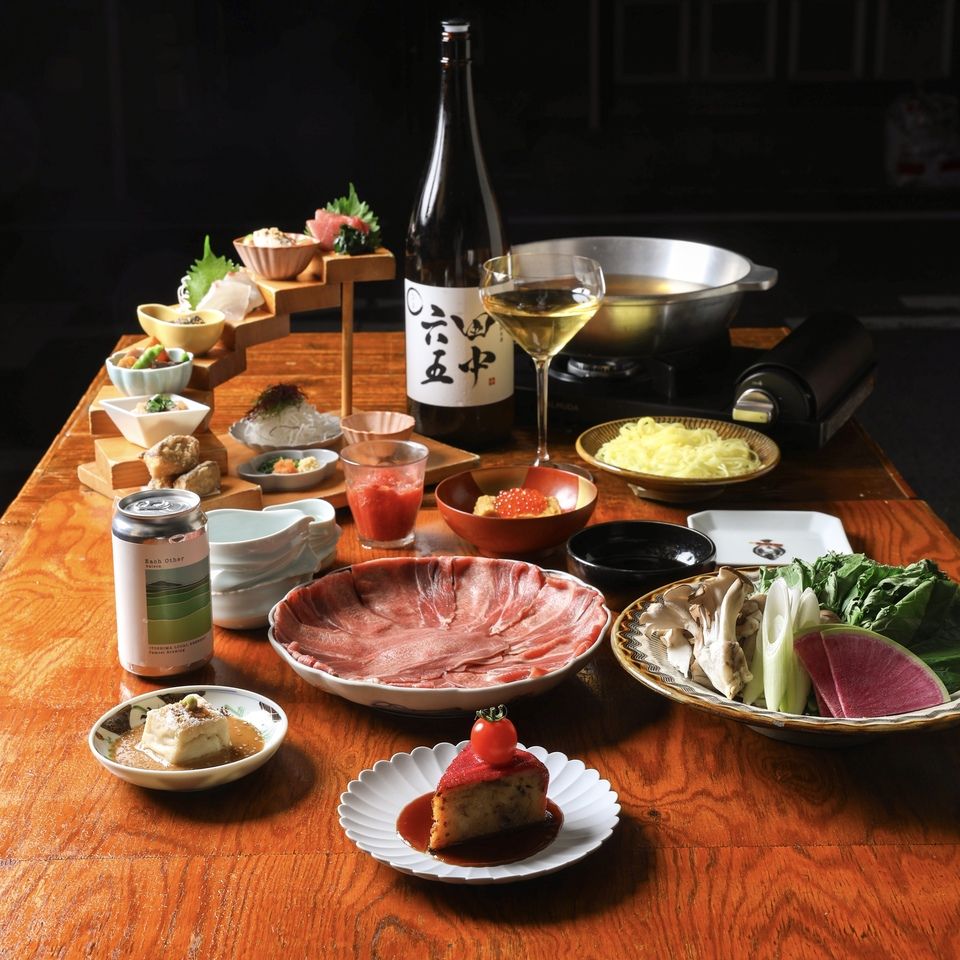 [Beef tongue shabu-shabu] Special 13-item course [Food only]