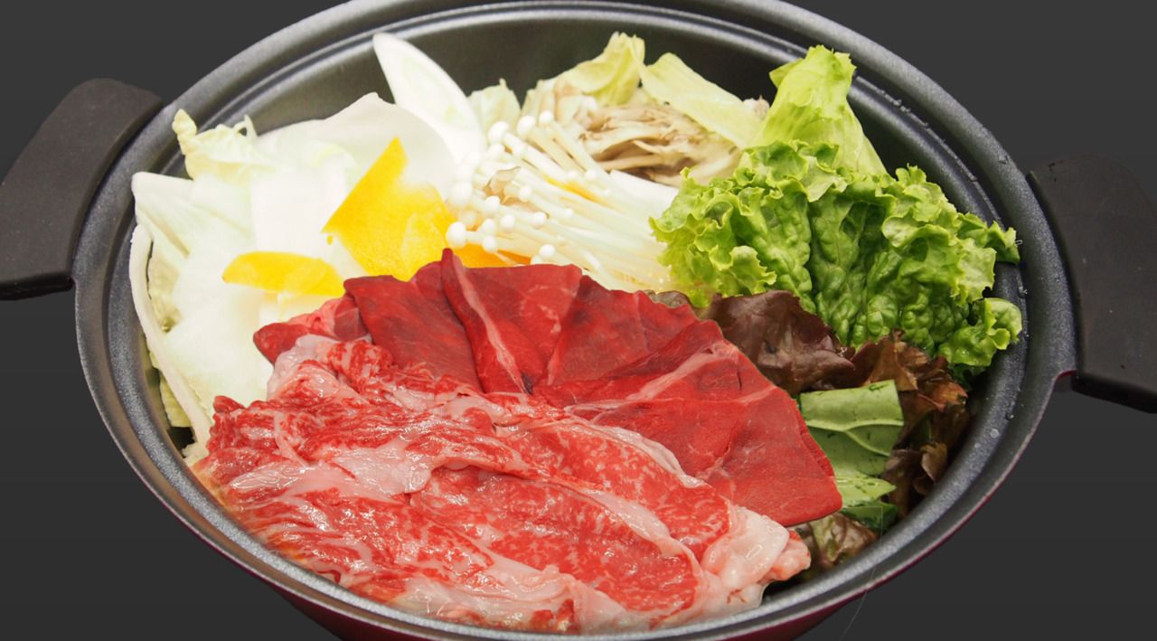 Shinshu beef steak and shabu-shabu standard course
