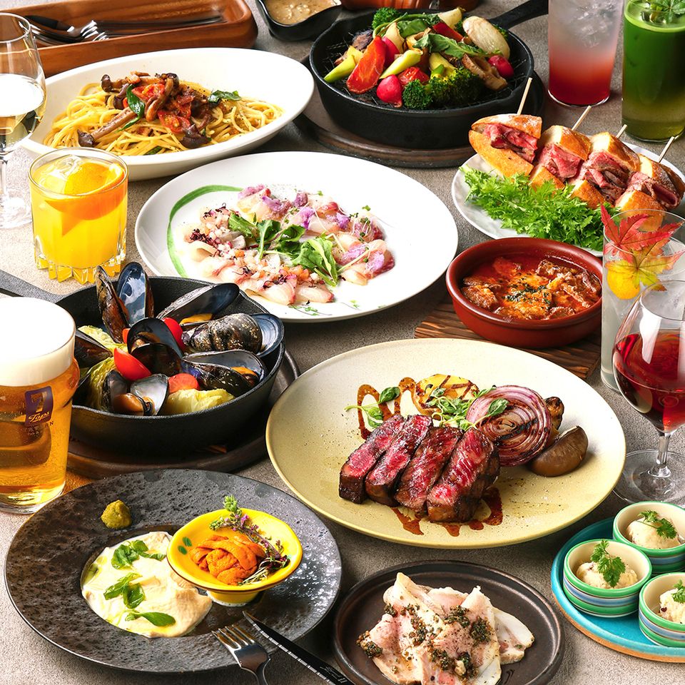 [Cool adult get-together] Enjoy Kyoto ingredients and Saroma black beef steak with all-you-can-drink plan (10 dishes total, 6,000 yen)