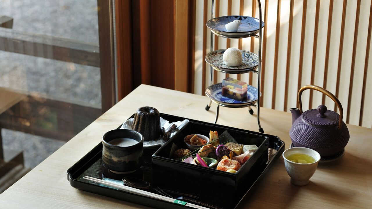 JAPANESE AFTERNOON TEA SET & Matcha Green Tea, Champagne for Weekends