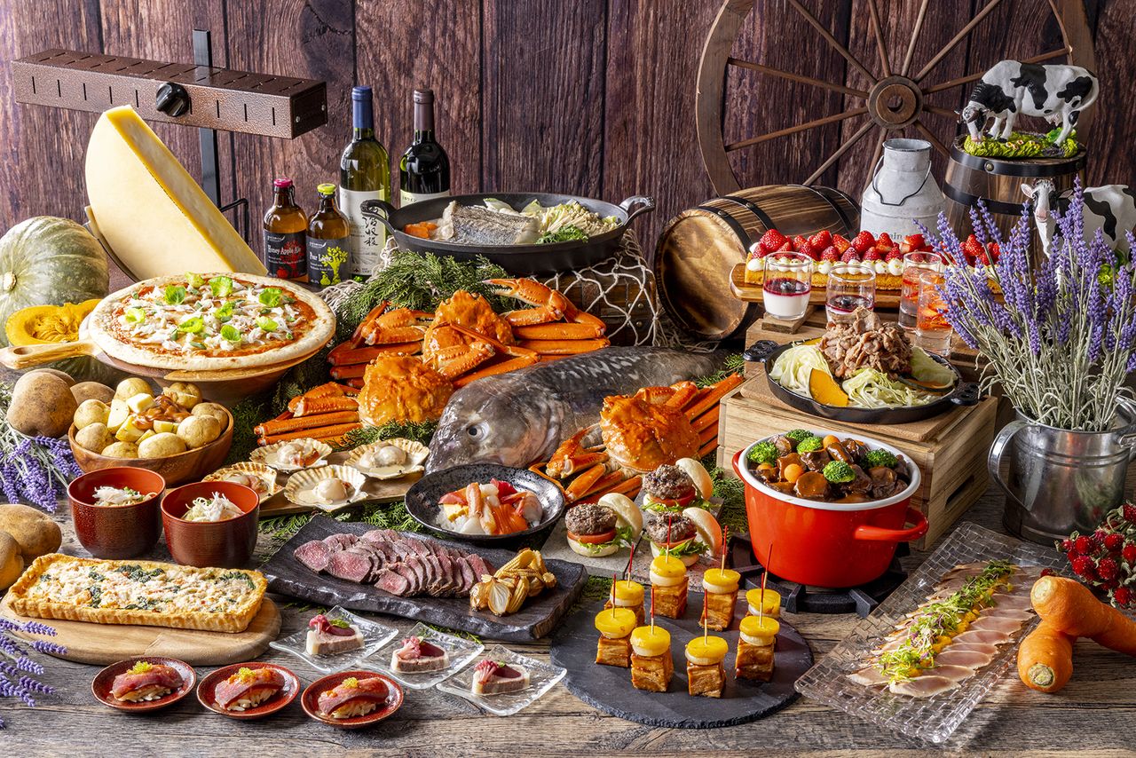 [Weekdays only] Relaxing 3-hour lunch "Hokkaido gourmet & strawberry sweets buffet"