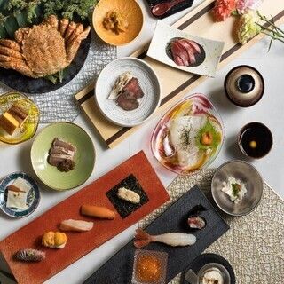 【記念日特典付き　昼のおまかせ -LUNCH-】誕生日や特別な記念日に乾杯シャンパン、デザートプレート付き　昼のおまかせ