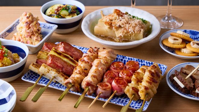 ★金・土★　【お手軽定番コース5,000円（税抜）】スパークリング含む2時間飲み放題付　「名物湯葉しゅうまい」「炭焼き3種」が入ったお手軽定番コース