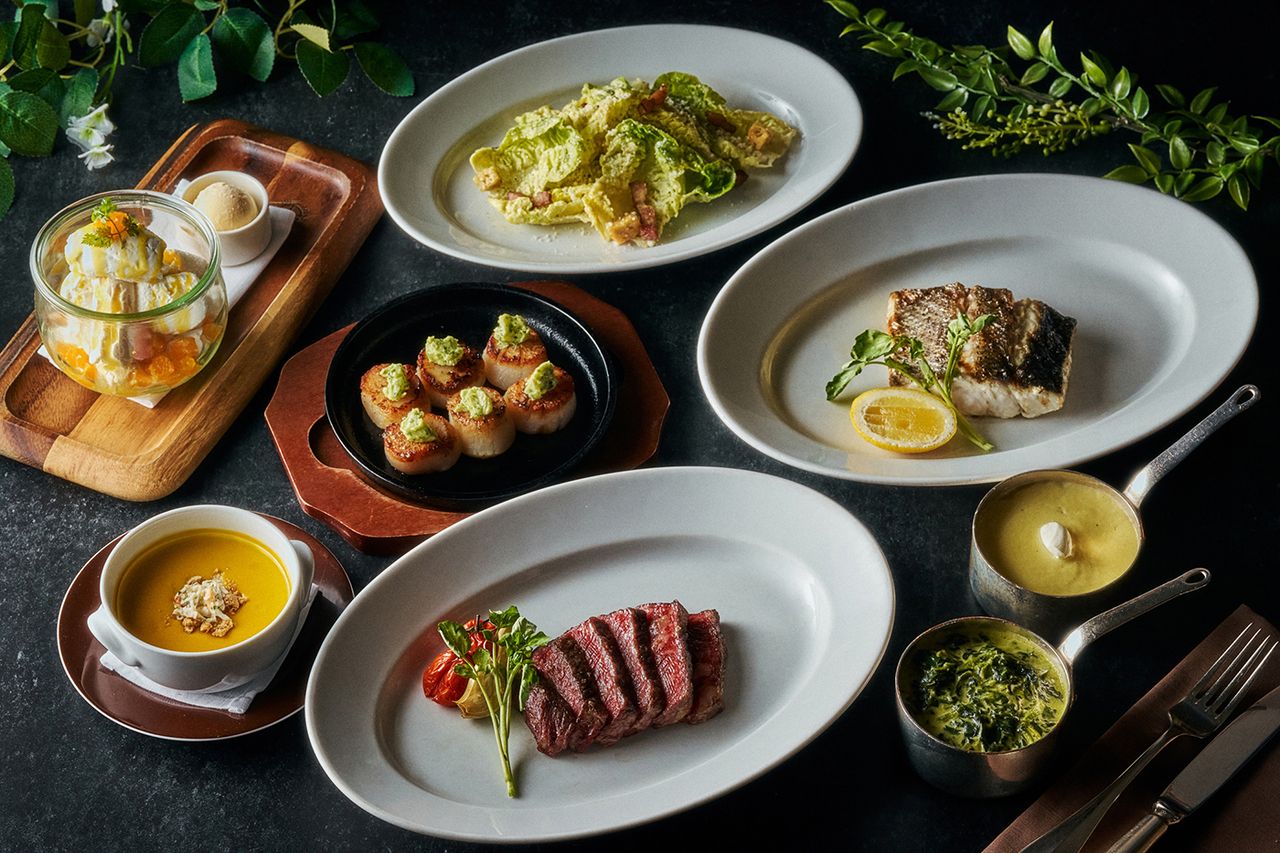 【Online Special Dinner】Enjoy special course including PRIME strip loin and grilled fish for main