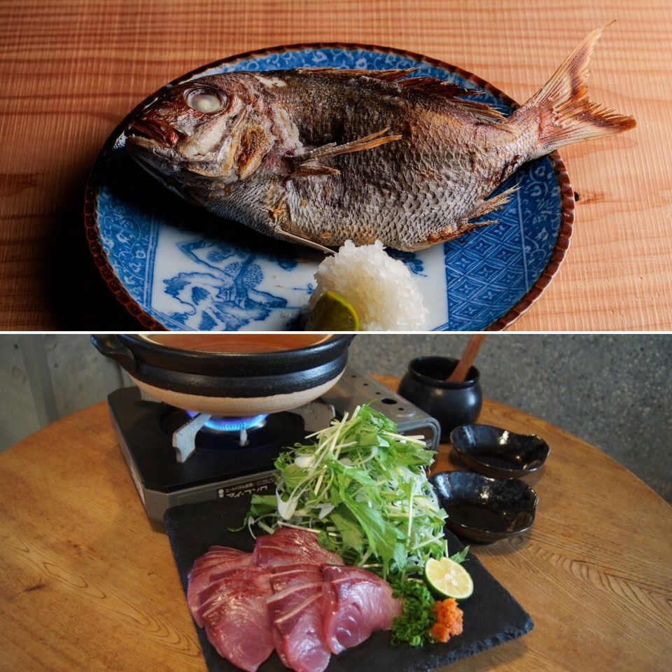 【冬季限定❄️】【料理のみ】ブリしゃぶしゃぶと鮮魚の一本焼きコース　全10品