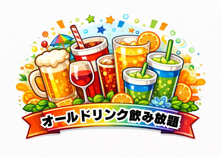 ★オール飲み放題（アルコール＆ソフトドリンク）