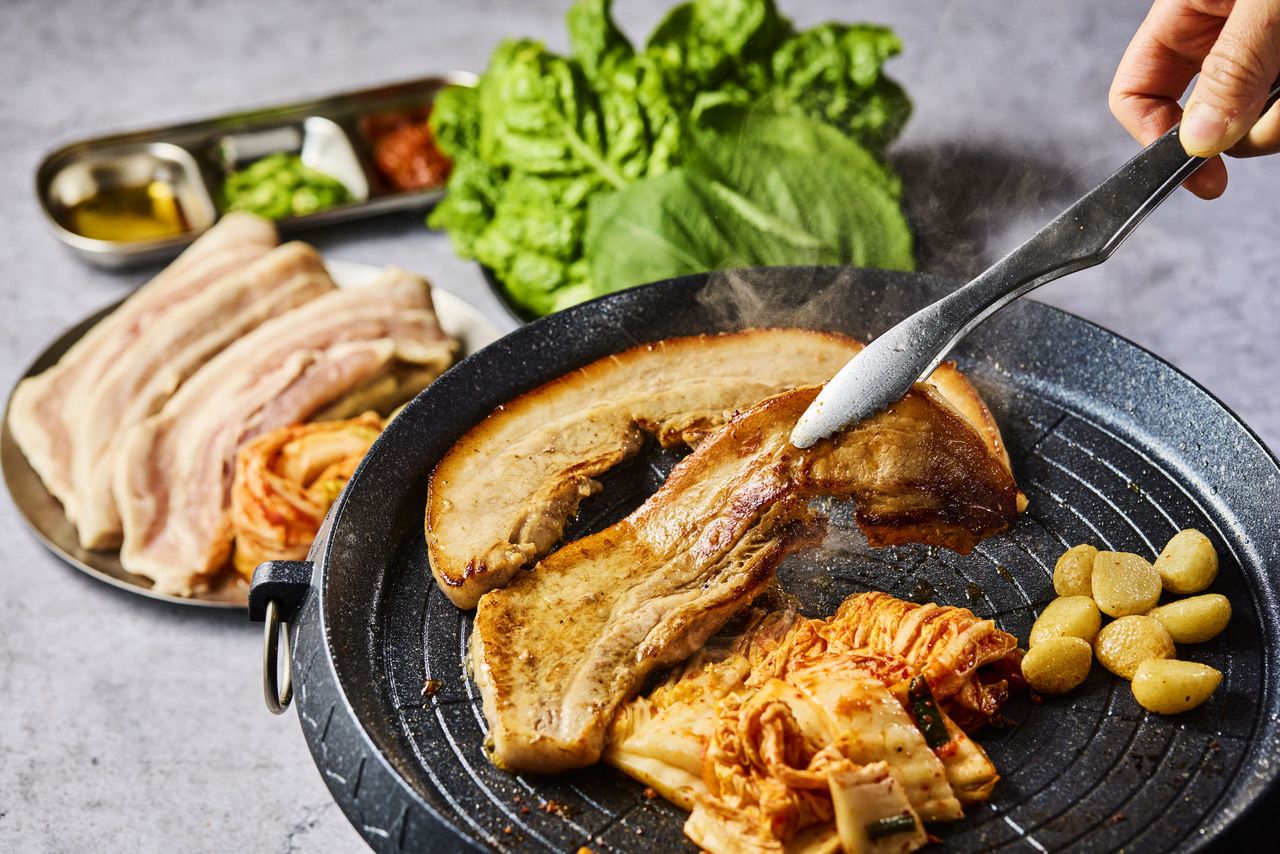 人気No1◎【熟成サムギョプサル】お食事のみ！マッコリとテンジャンに漬け込んだ熟成国産豚肉！