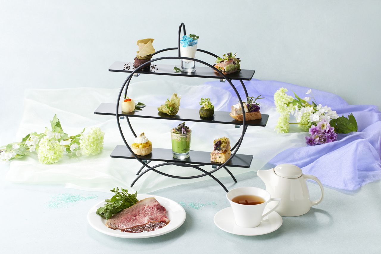 [Roast beef included] Summer green afternoon tea