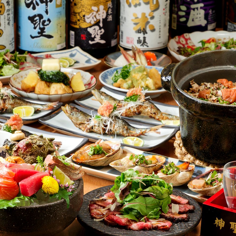 [Easy drinking party] A banquet course perfect for a drinking party, including grilled local chicken and seafood bowls ★ 4,500 yen with all-you-can-drink