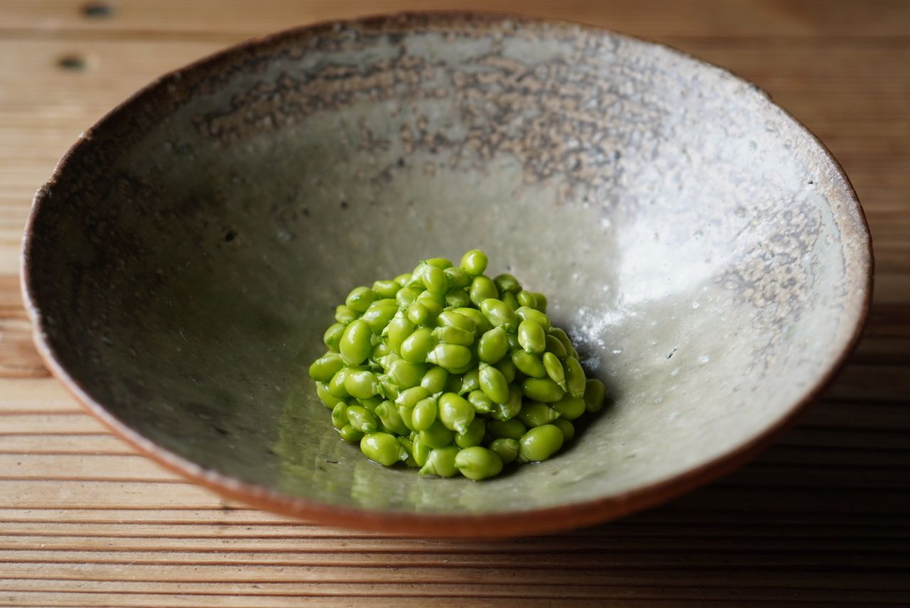 Sea urchin from Hagi, grunt fish, and farm-fresh beans + non-alcoholic pairing